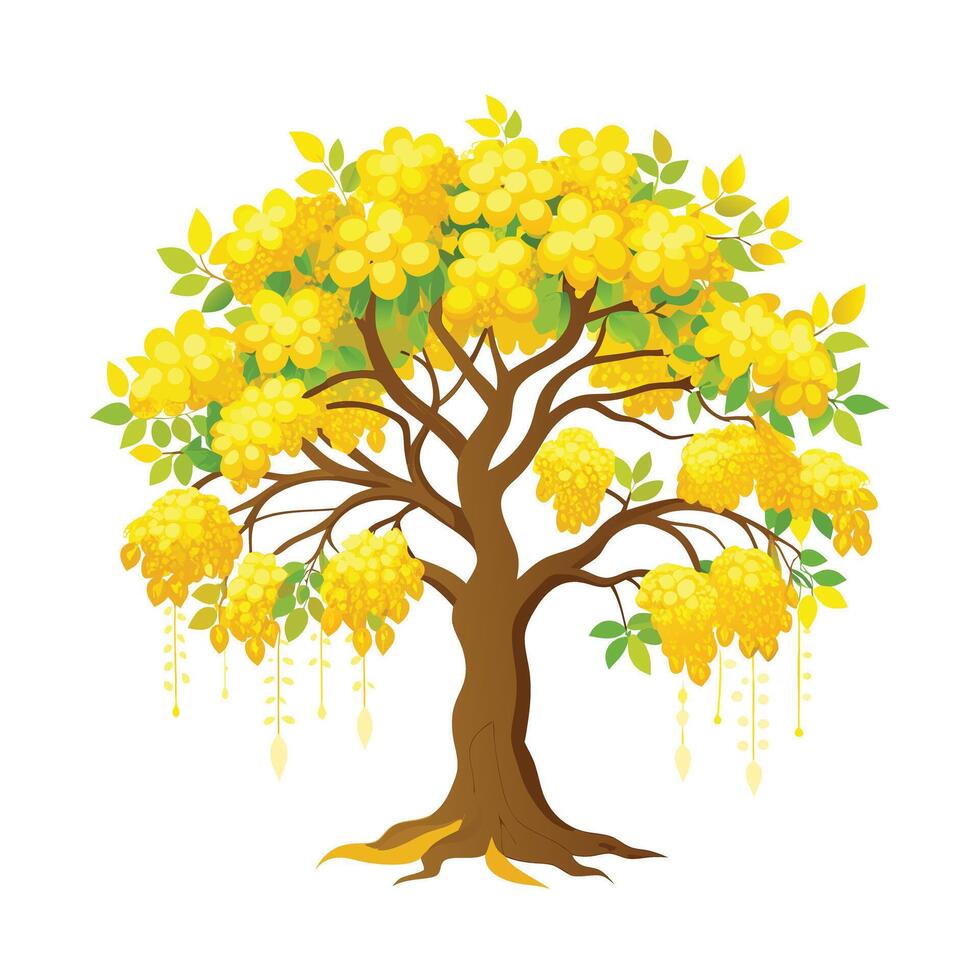 Beautiful Single Big Tree Illustration vector