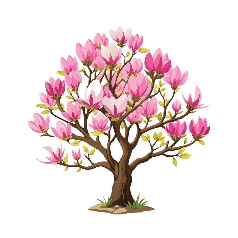Beautiful Single Big Tree Illustration vector