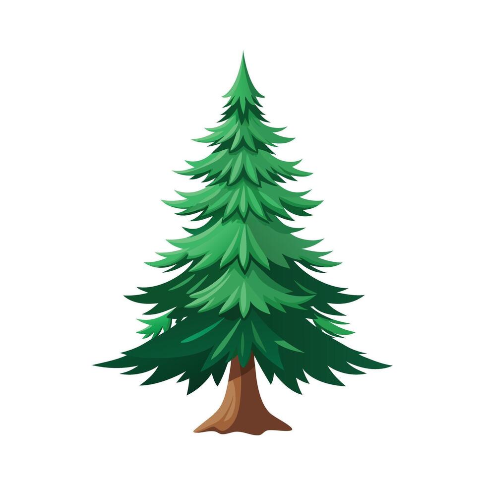 Beautiful Single Big Tree Illustration vector