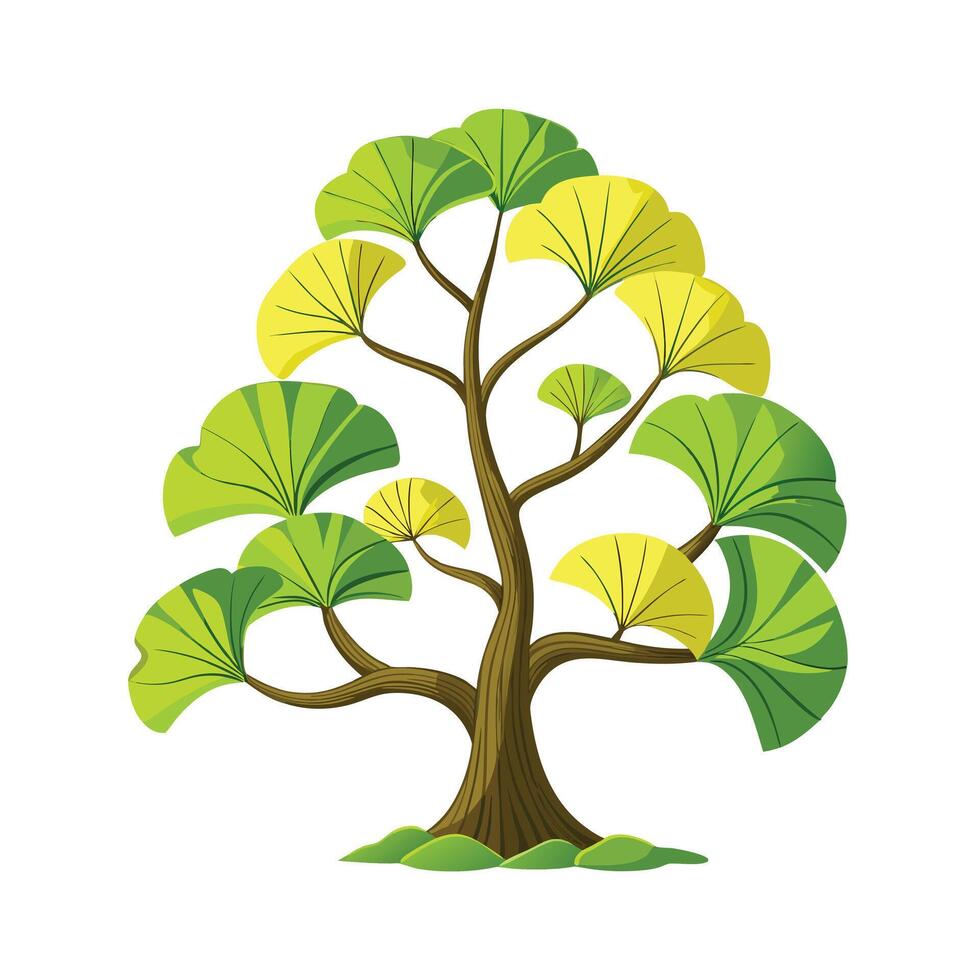 Beautiful Single Big Tree Illustration vector