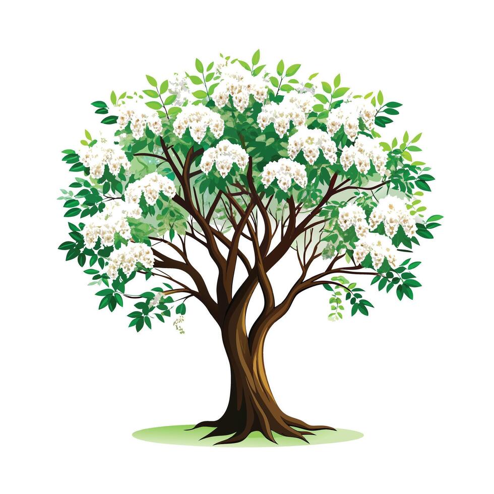 Beautiful Single Big Tree Illustration vector