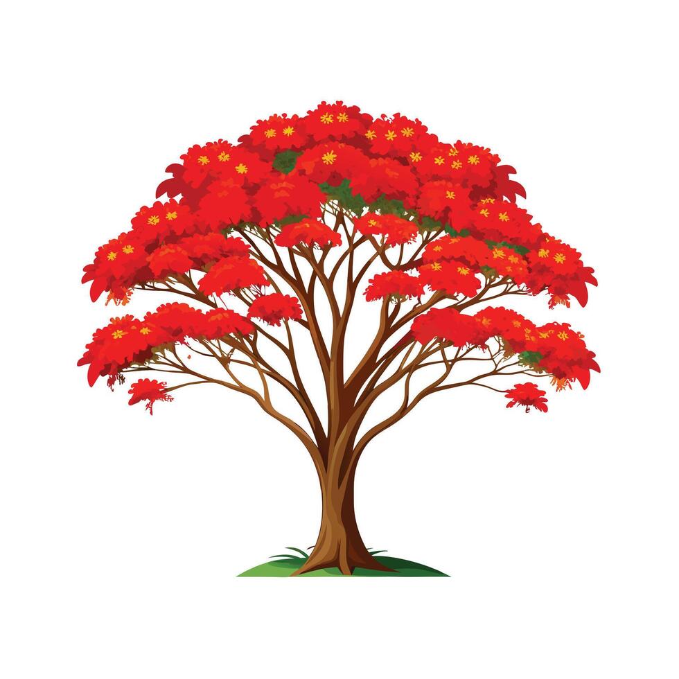 Beautiful Single Big Tree Illustration vector