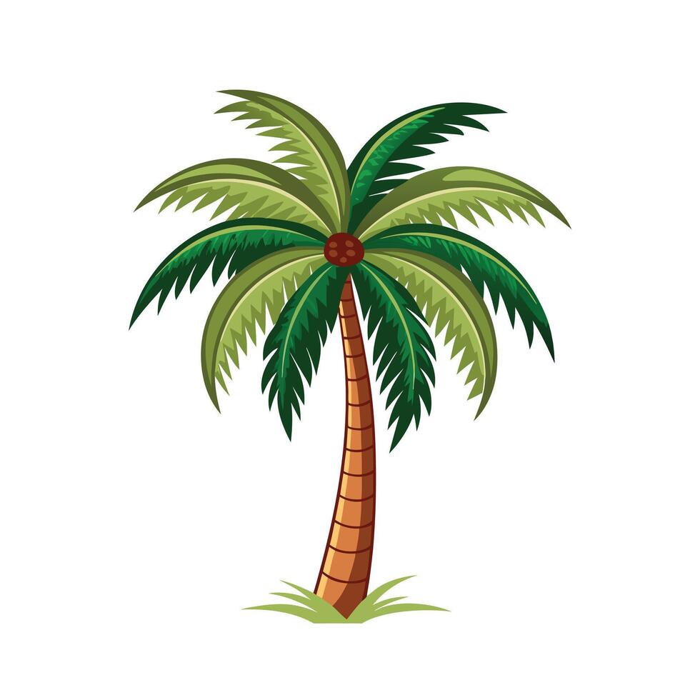 Beautiful Single Big Tree Illustration vector