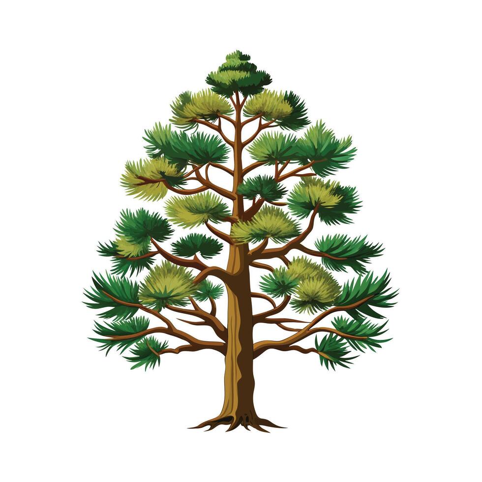 Beautiful Single Big Tree Illustration vector