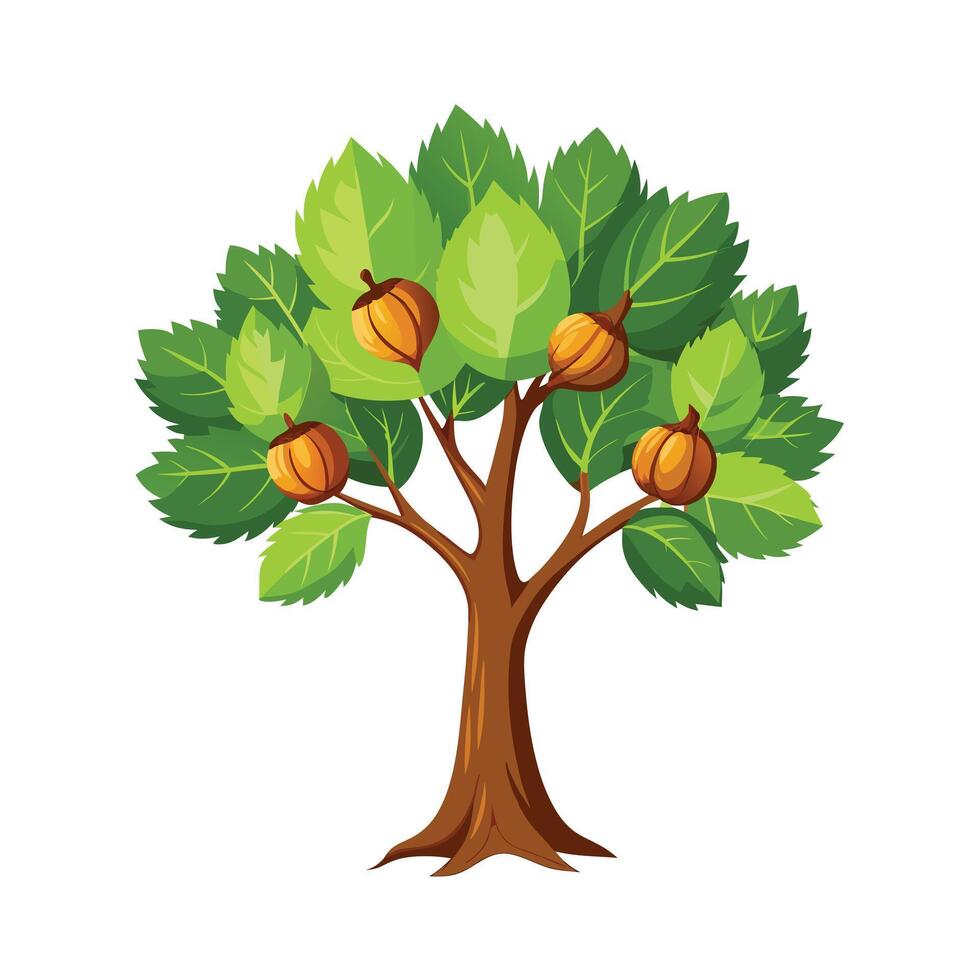 Beautiful Single Big Tree Illustration vector