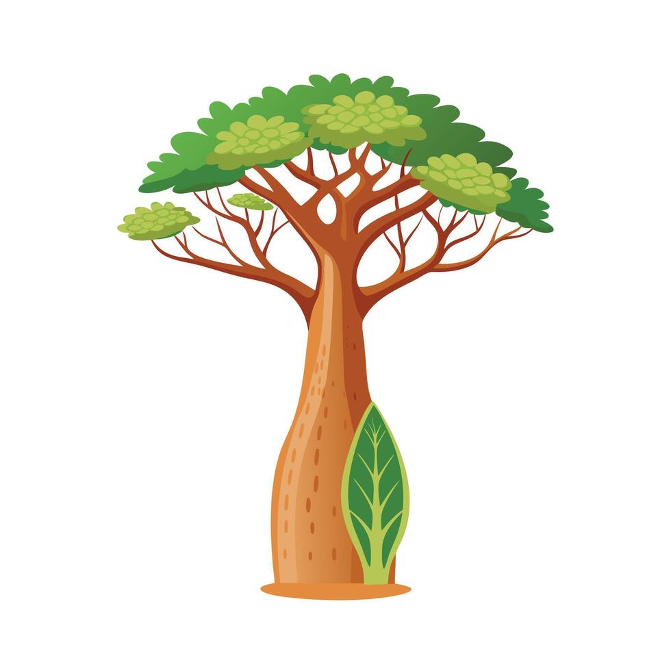 Beautiful Single Big Tree Illustration vector