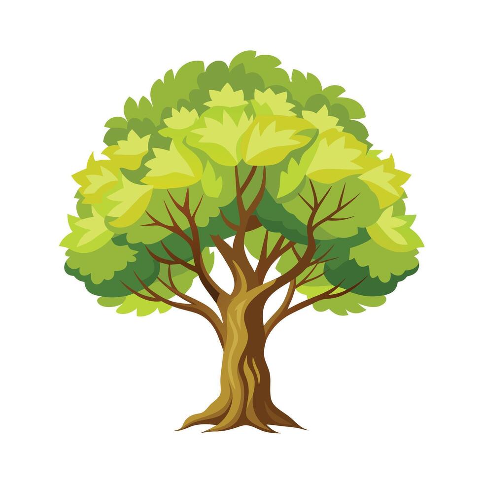 Beautiful Single Big Tree Illustration vector