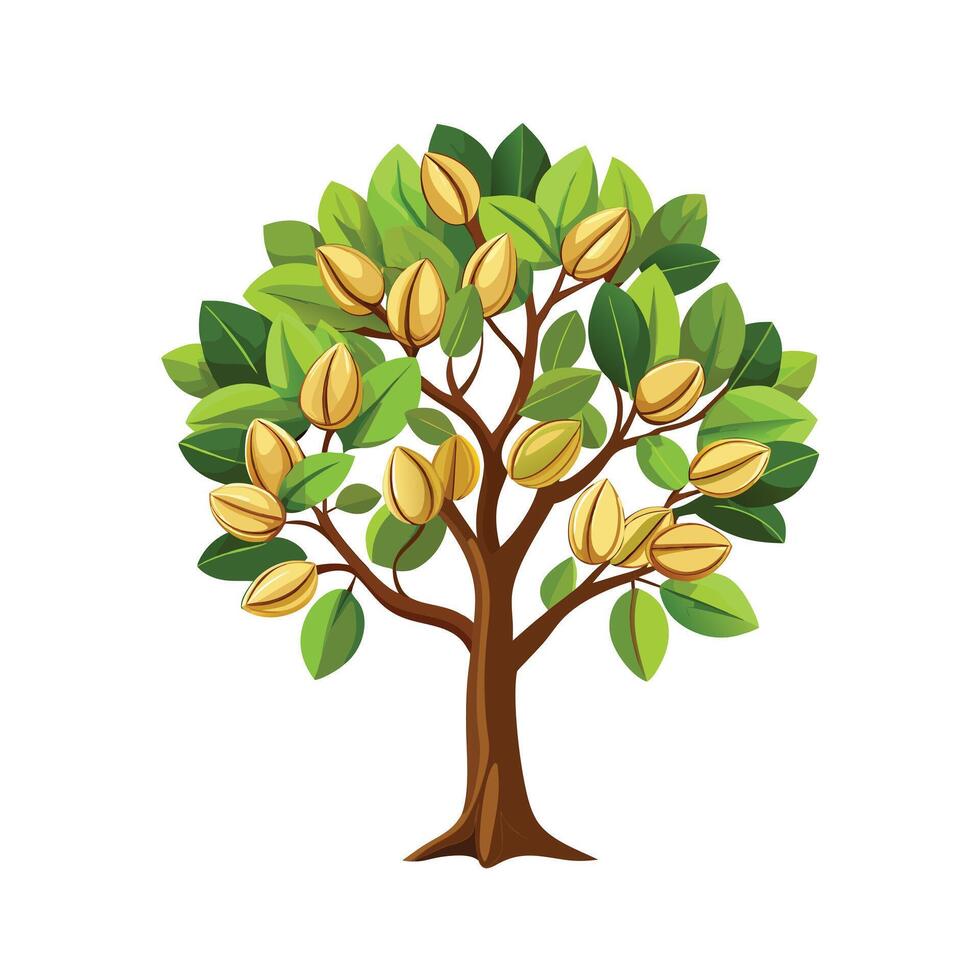 Beautiful Single Big Tree Illustration vector
