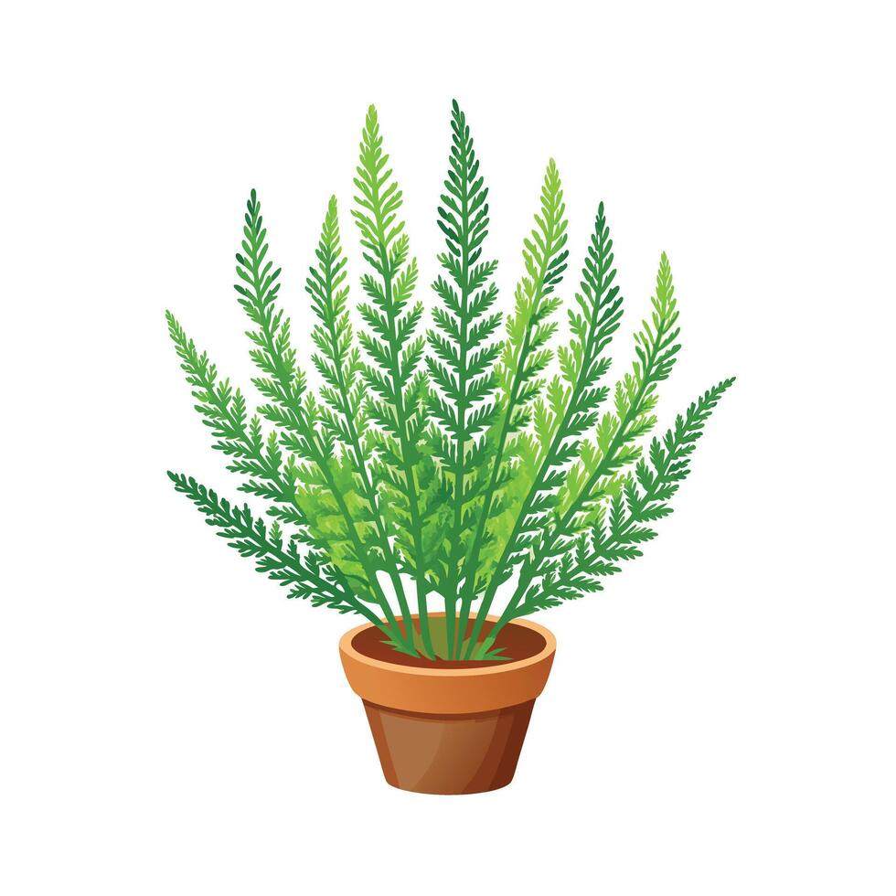 Beautiful Flowerpot Houseplant Illustration vector