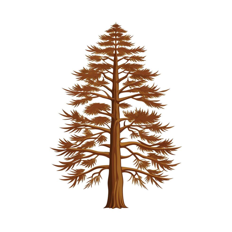 Beautiful Single Big Tree Illustration vector