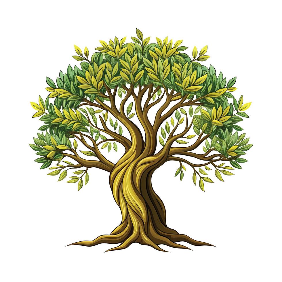 Beautiful Single Big Tree Illustration vector