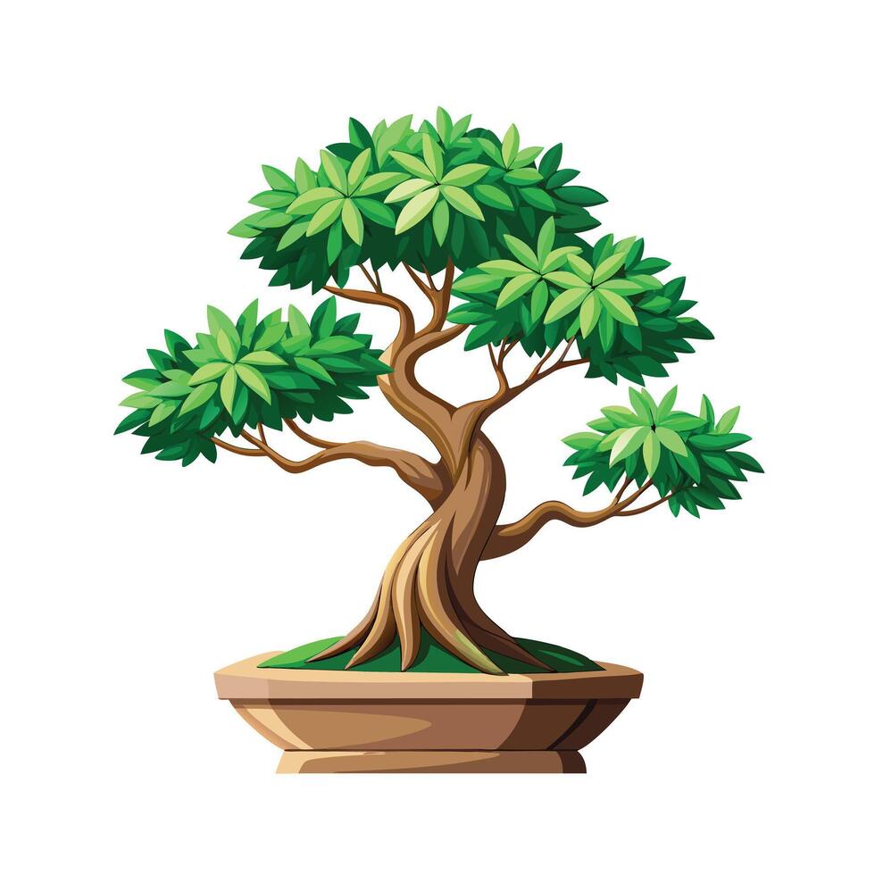 Beautiful Flowerpot Houseplant Illustration vector