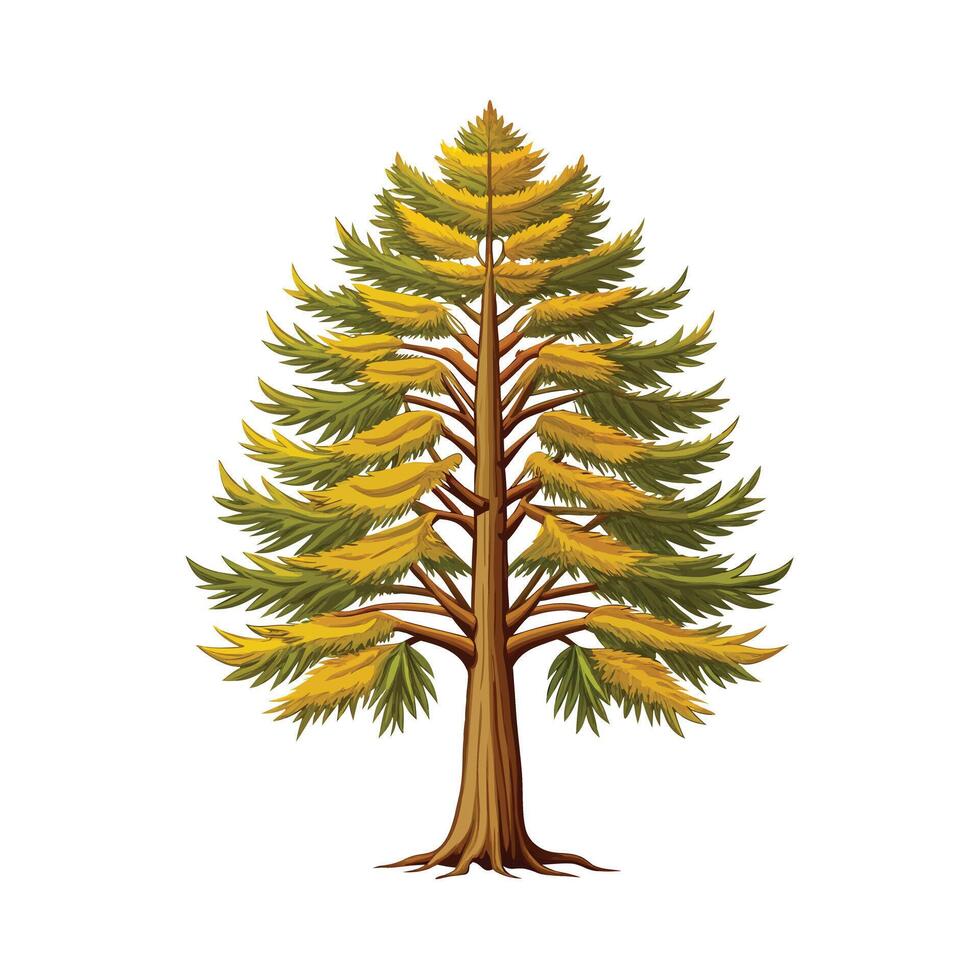 Beautiful Single Big Tree Illustration vector