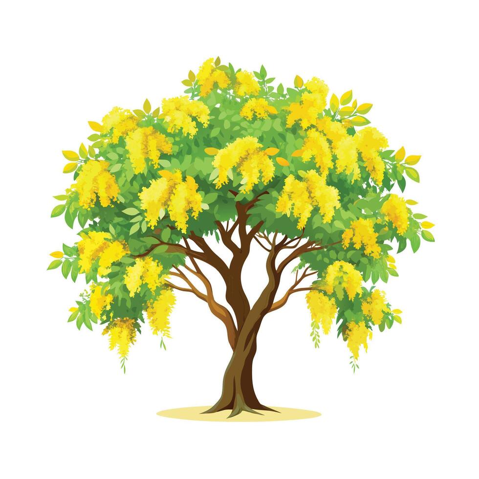 Beautiful Single Big Tree Illustration vector