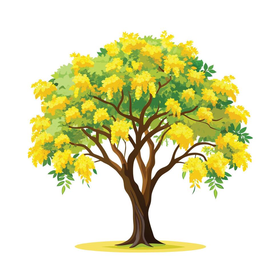 Beautiful Single Big Tree Illustration vector