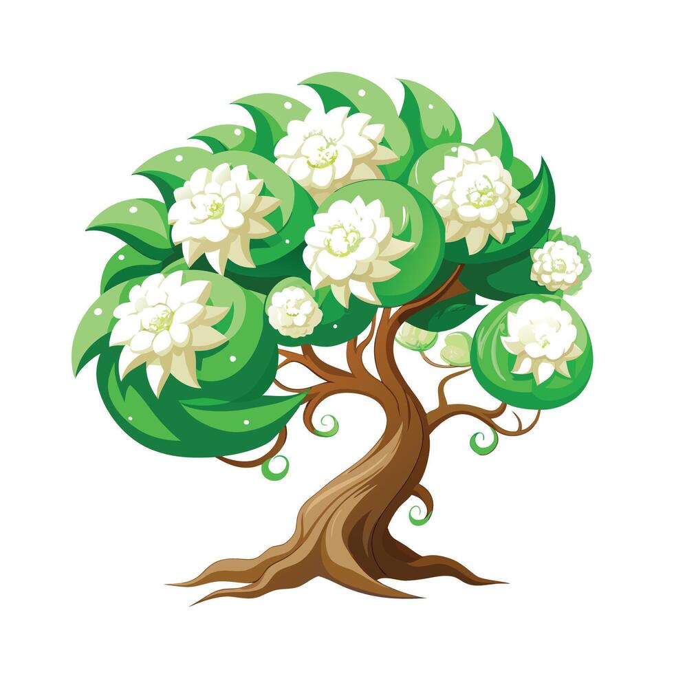 Beautiful Single Big Tree Illustration vector