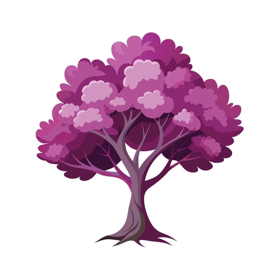 Beautiful Single Big Tree Illustration vector