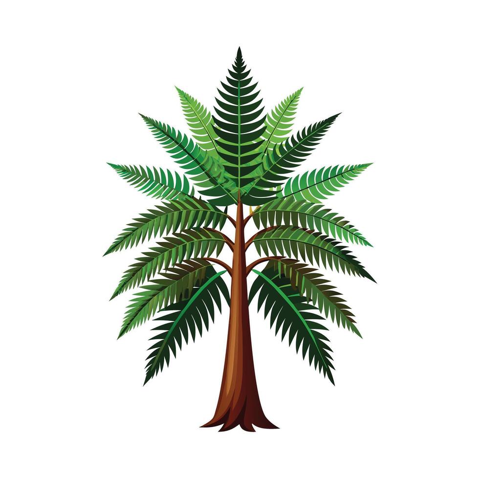 Beautiful Single Big Tree Illustration vector