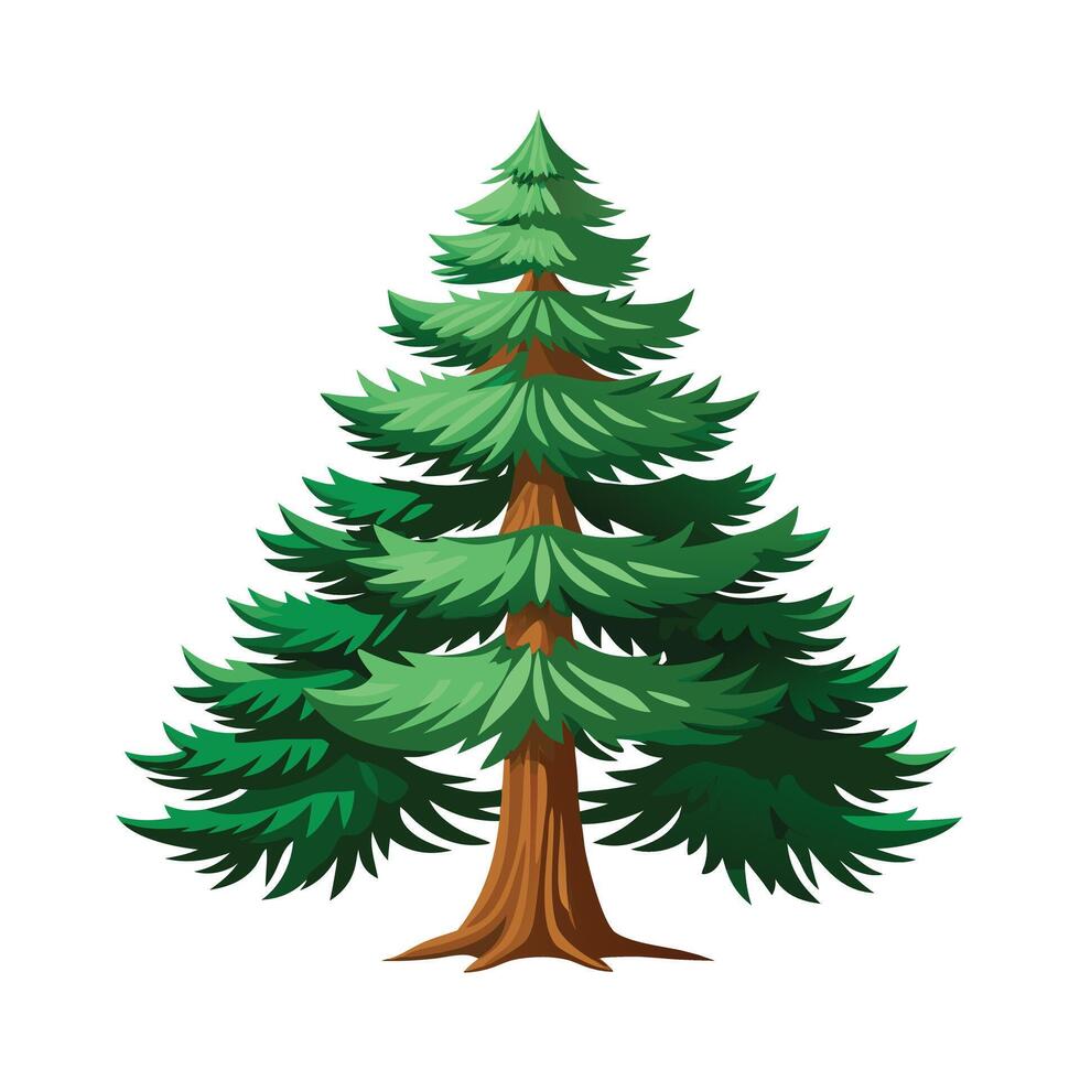 Beautiful Single Big Tree Illustration vector