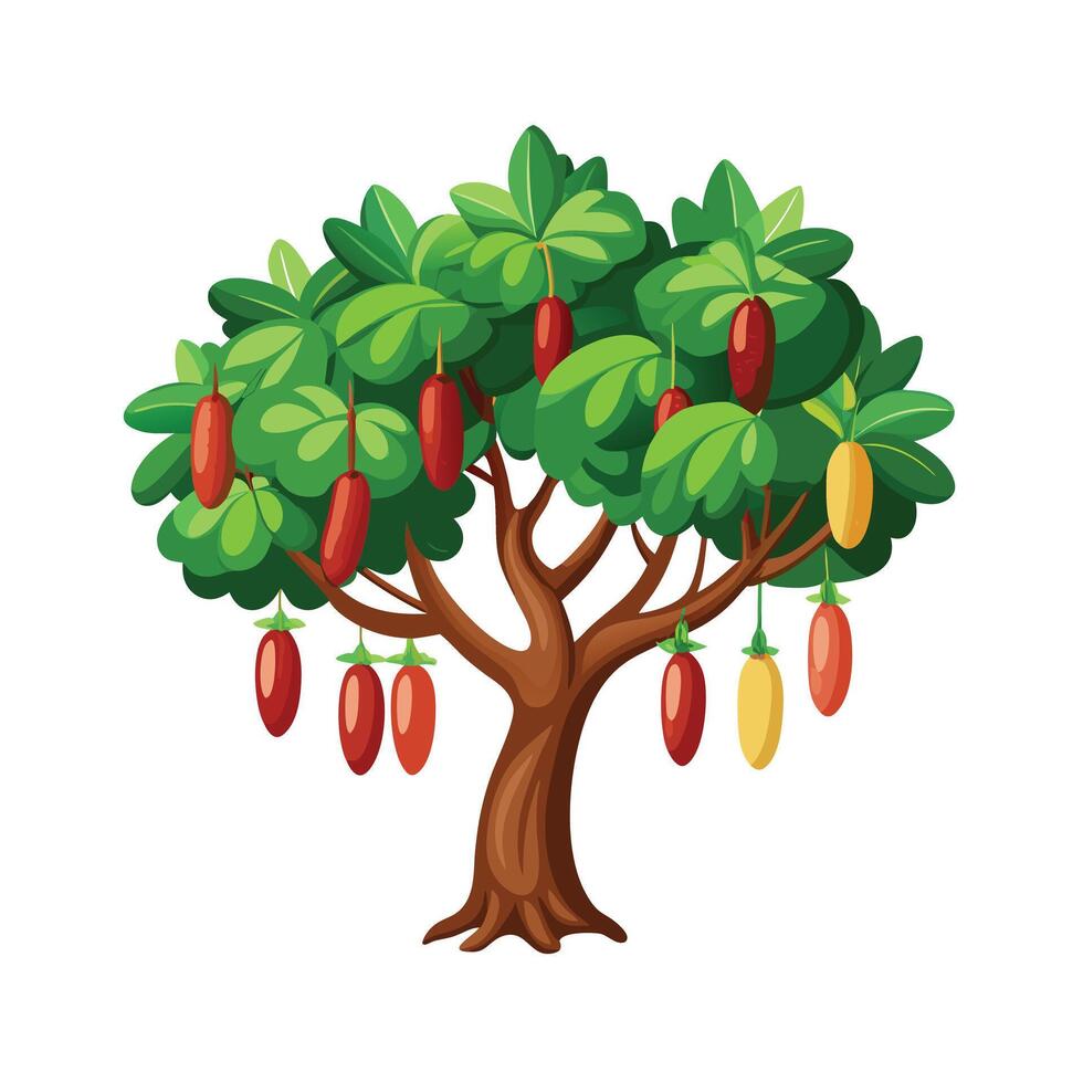 Beautiful Single Big Tree Illustration vector