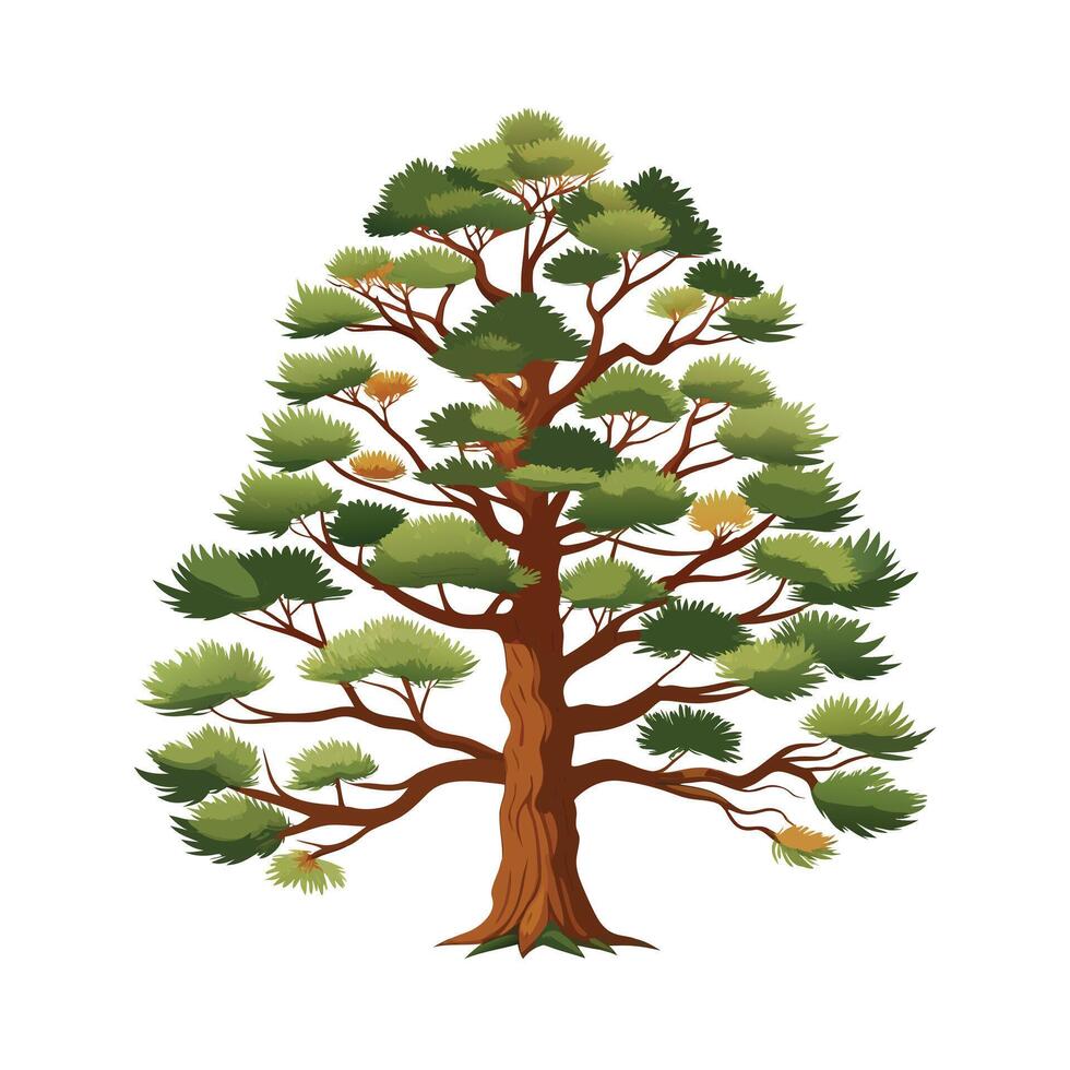 Beautiful Single Big Tree Illustration vector