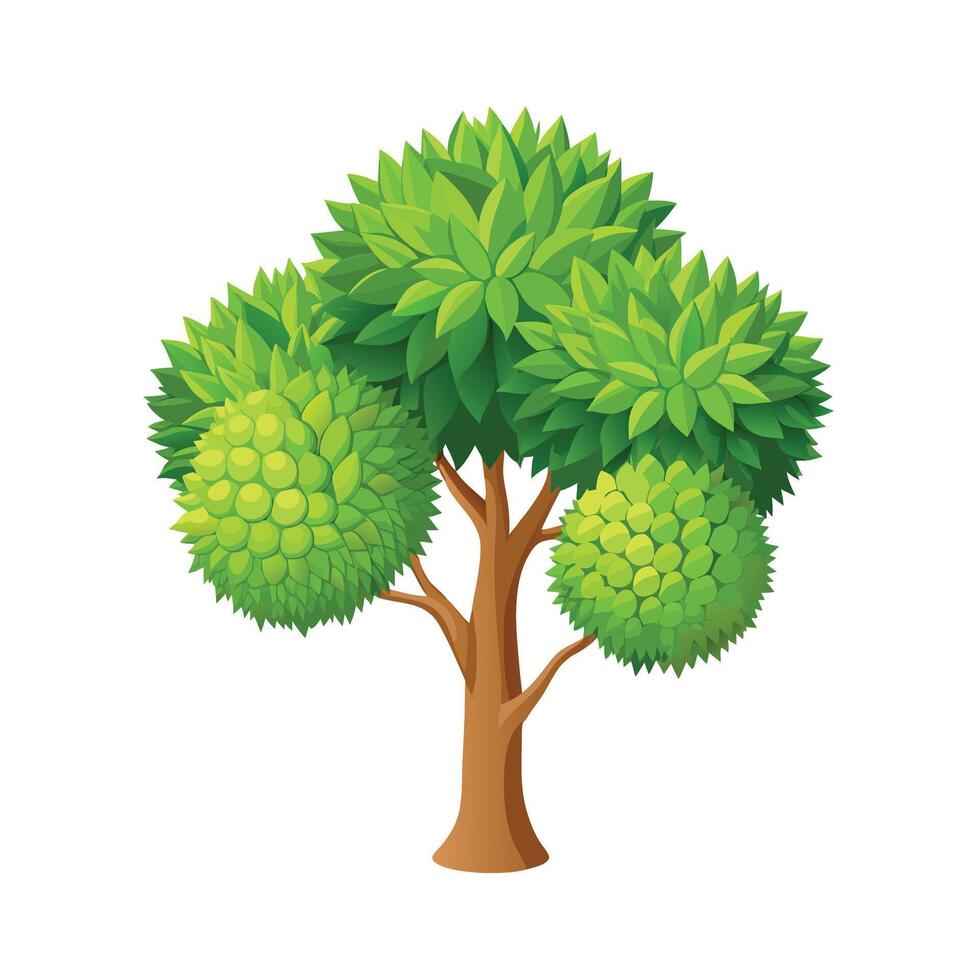 Beautiful Single Big Tree Illustration vector