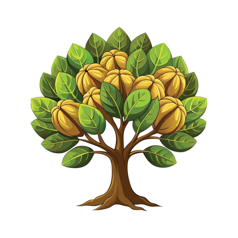Beautiful Single Big Tree Illustration vector