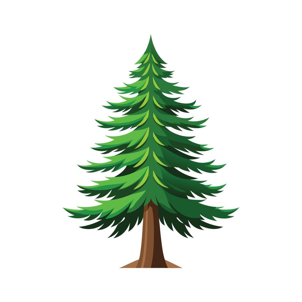 Beautiful Single Big Tree Illustration vector