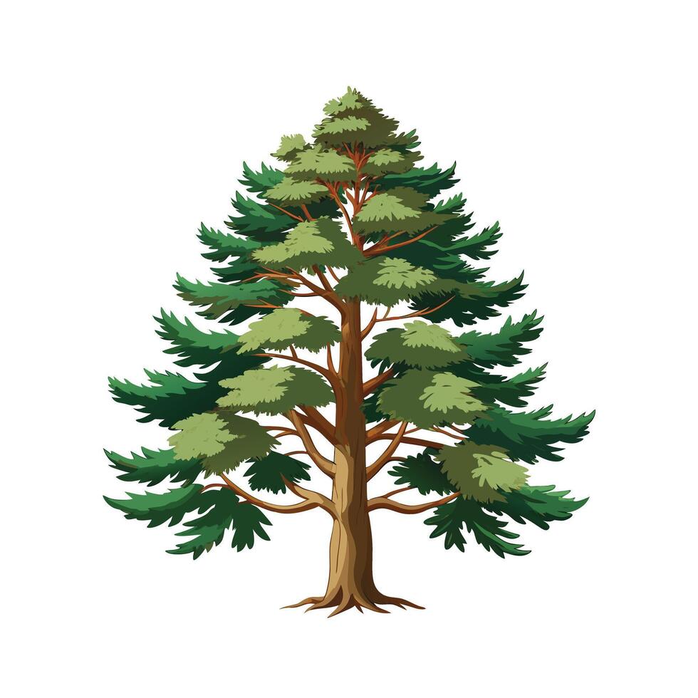 Beautiful Single Big Tree Illustration vector