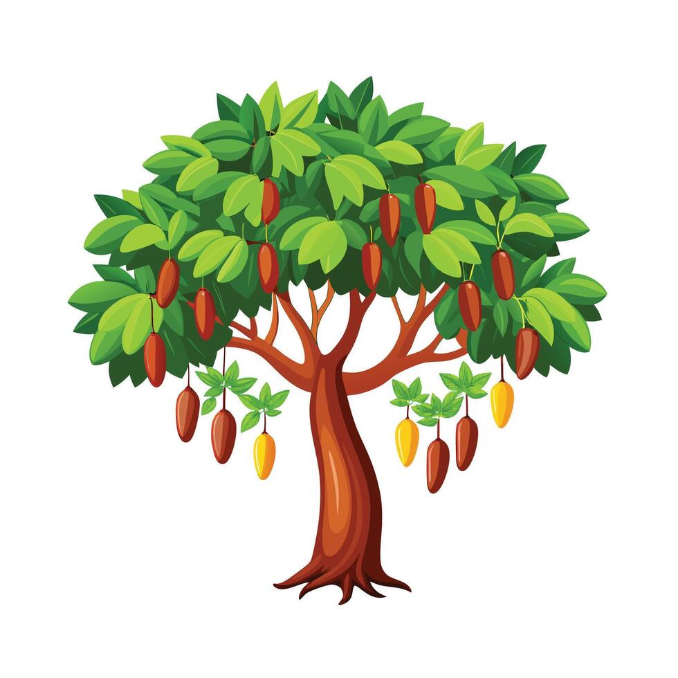 Beautiful Single Big Tree Illustration vector