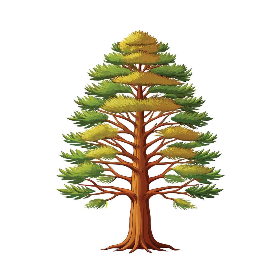 Beautiful Single Big Tree Illustration vector