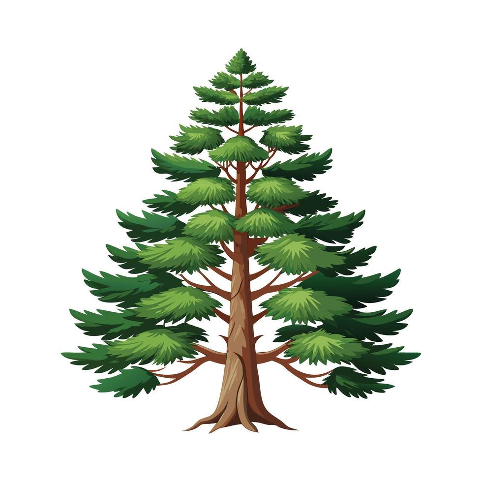 Beautiful Single Big Tree Illustration vector