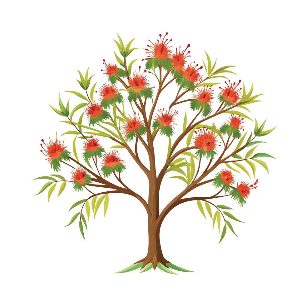 Beautiful Single Big Tree Illustration vector
