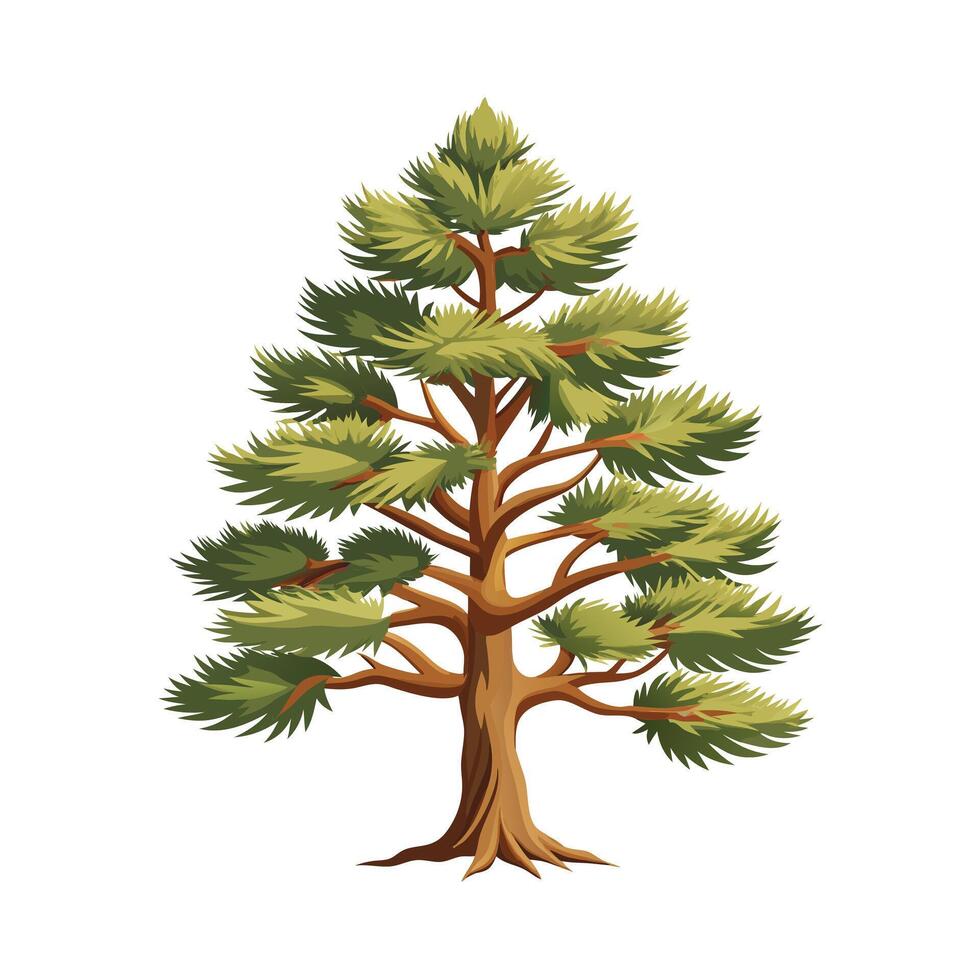 Beautiful Single Big Tree Illustration vector