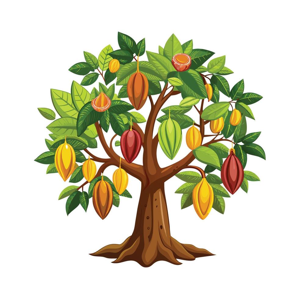 Beautiful Single Big Tree Illustration vector