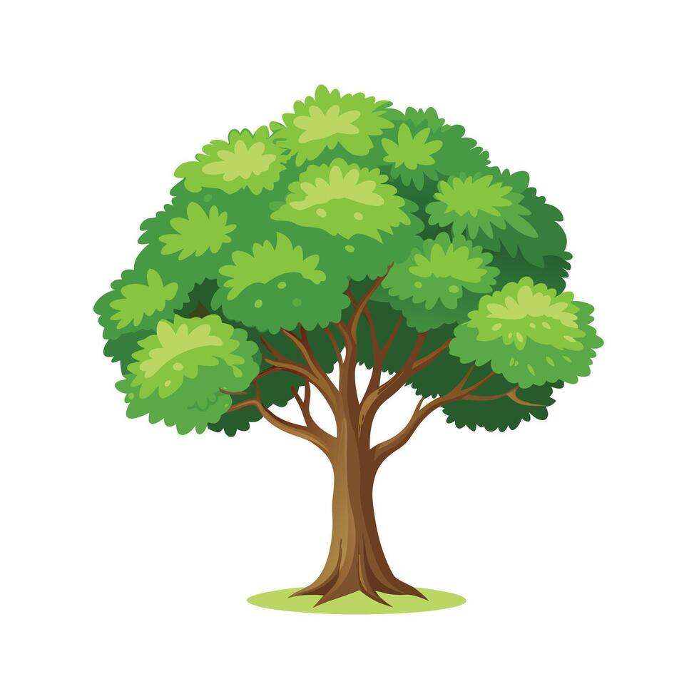 Beautiful Single Big Tree Illustration vector