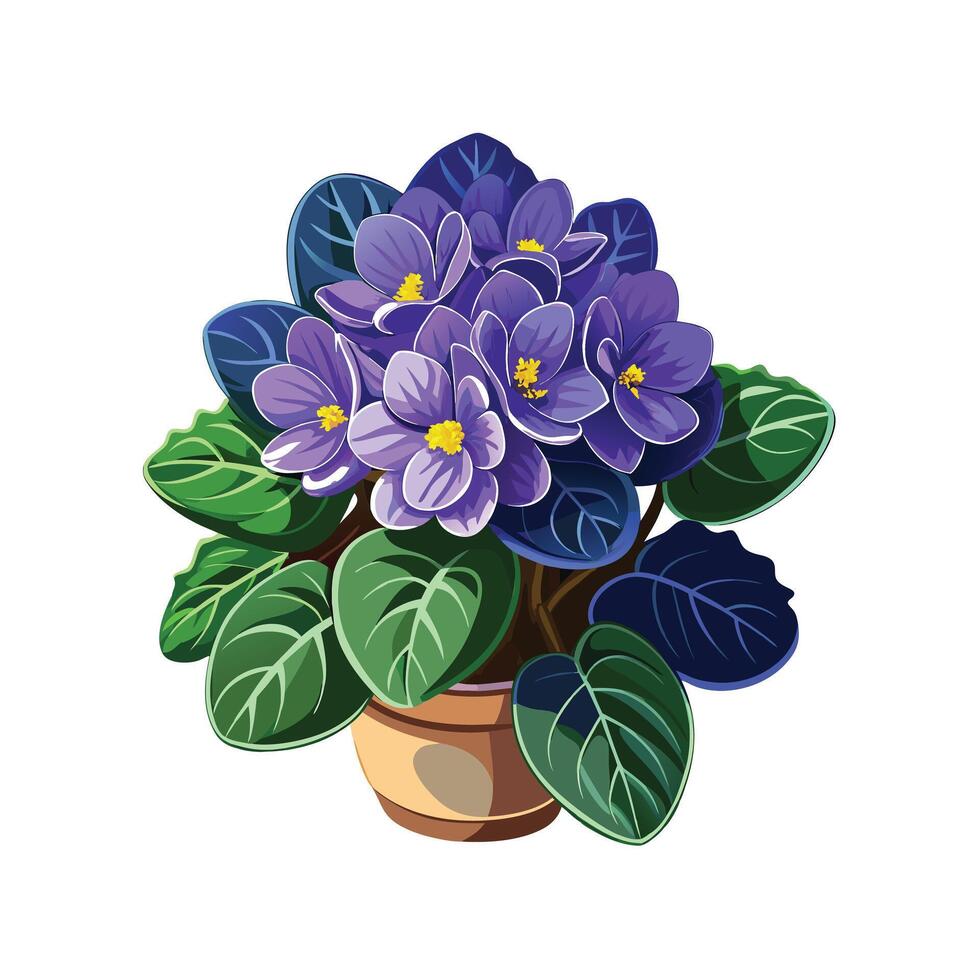 Beautiful Flowerpot Houseplant Illustration vector