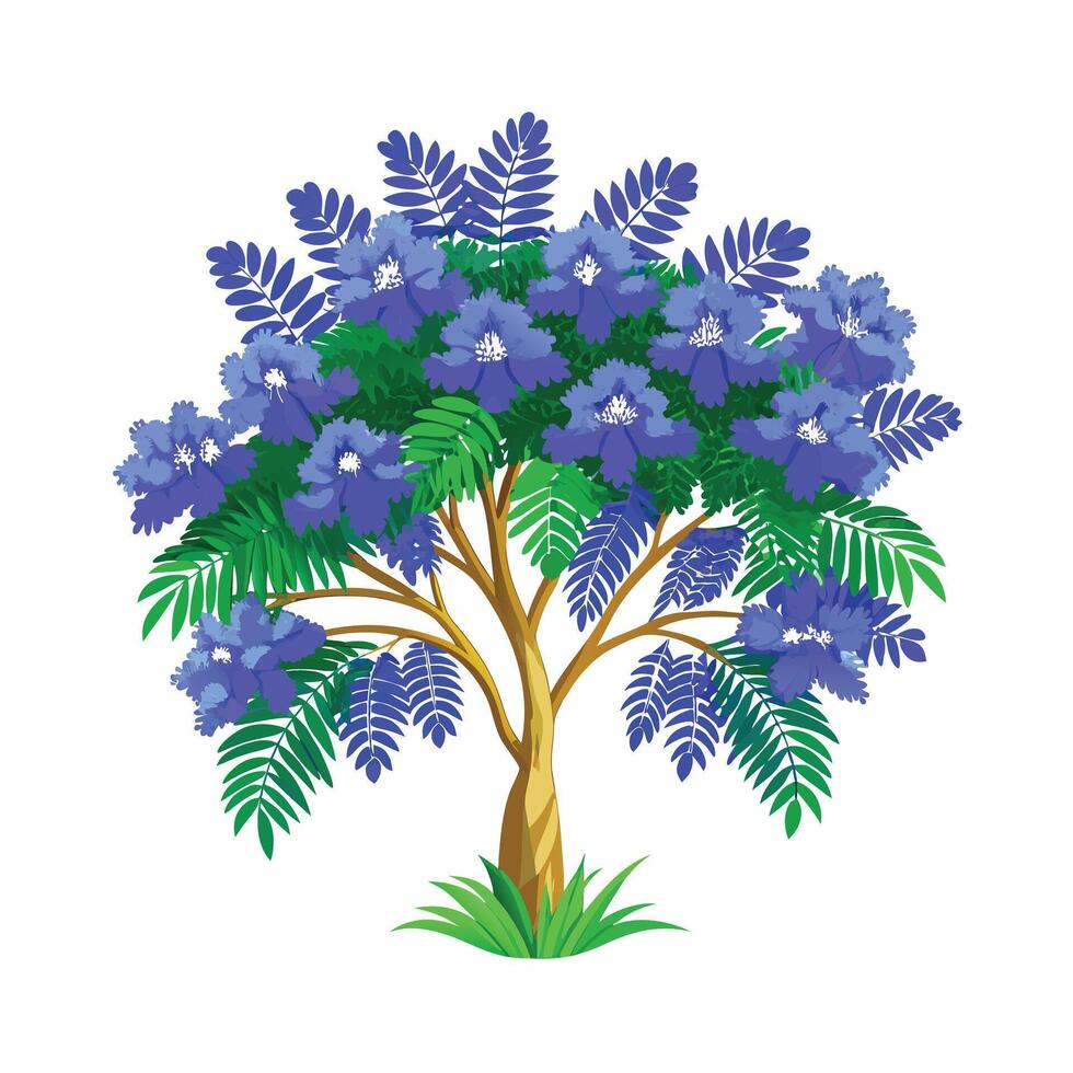 Beautiful Single Big Tree Illustration vector