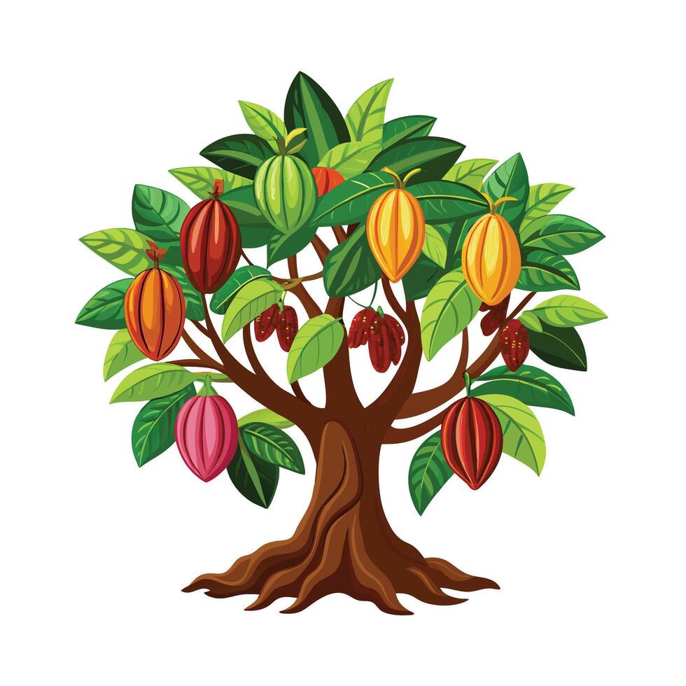 Beautiful Single Big Tree Illustration vector