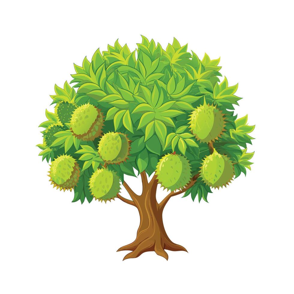 Beautiful Single Big Tree Illustration vector