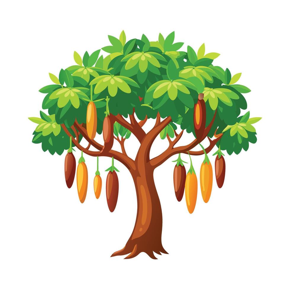 Beautiful Single Big Tree Illustration vector