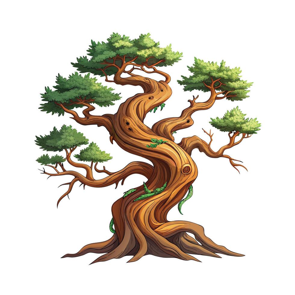 Beautiful Single Big Tree Illustration vector