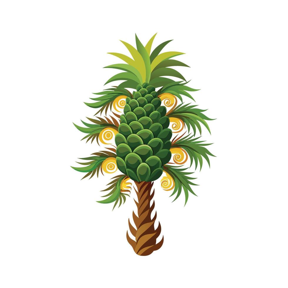 Beautiful Single Big Tree Illustration vector