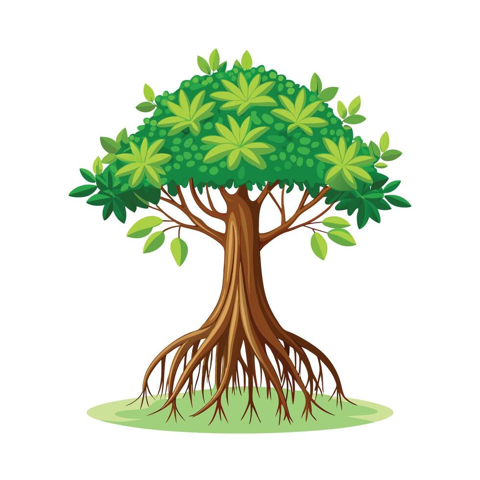 Beautiful Single Big Tree Illustration vector