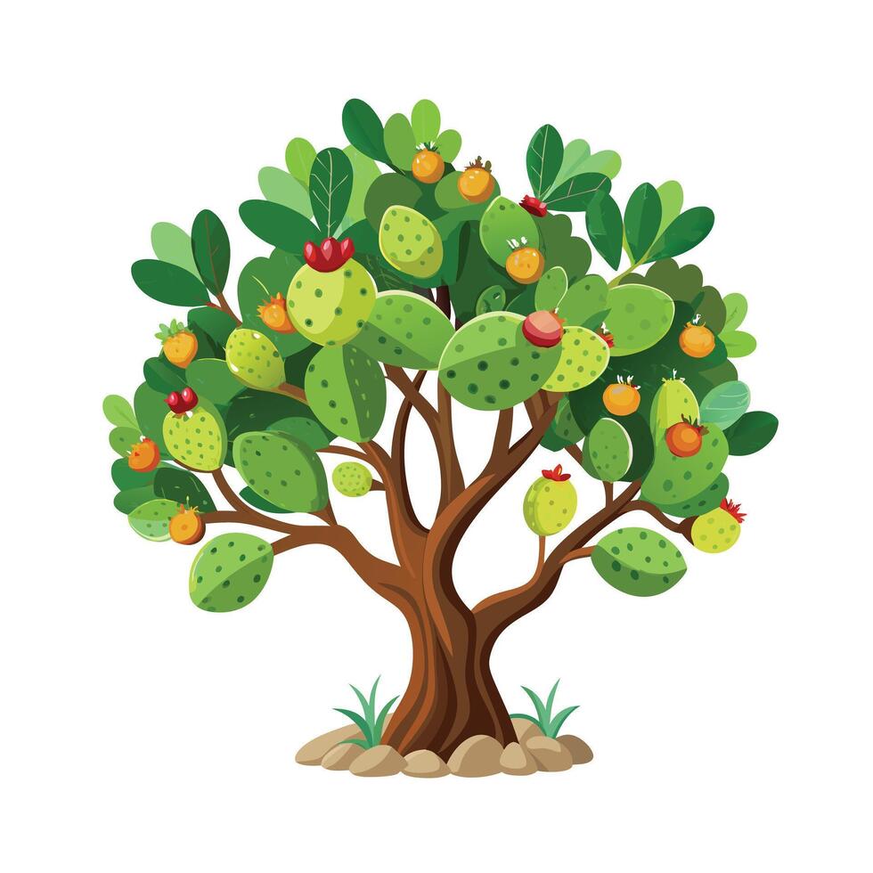 Beautiful Single Big Tree Illustration vector