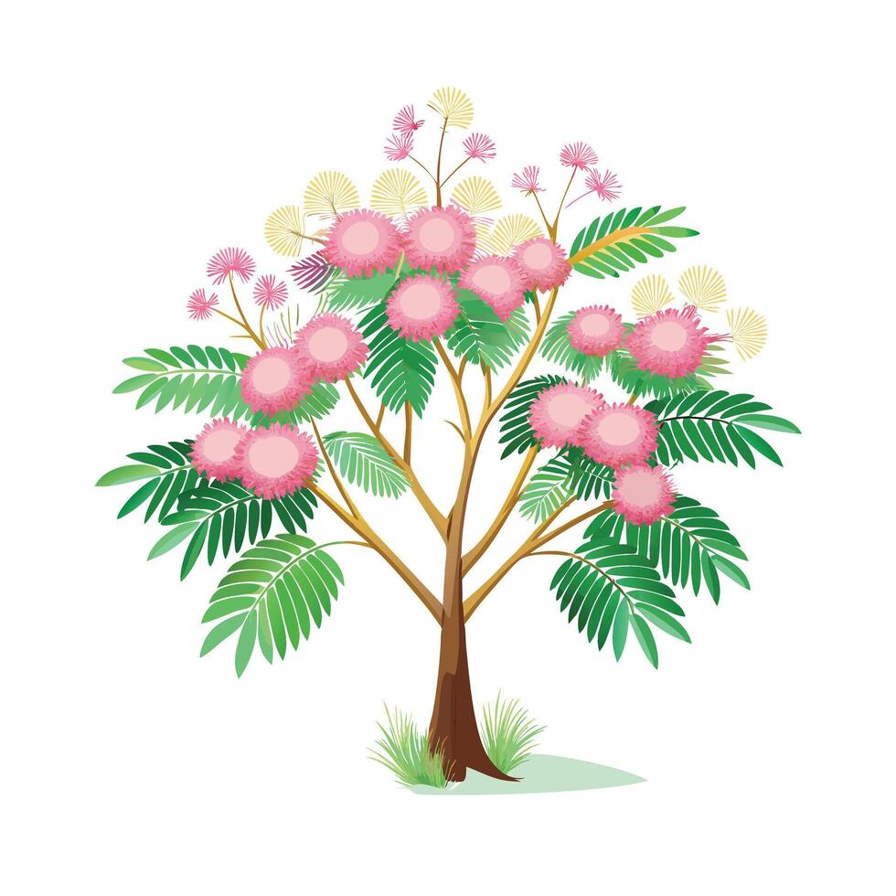 Beautiful Single Big Tree Illustration vector