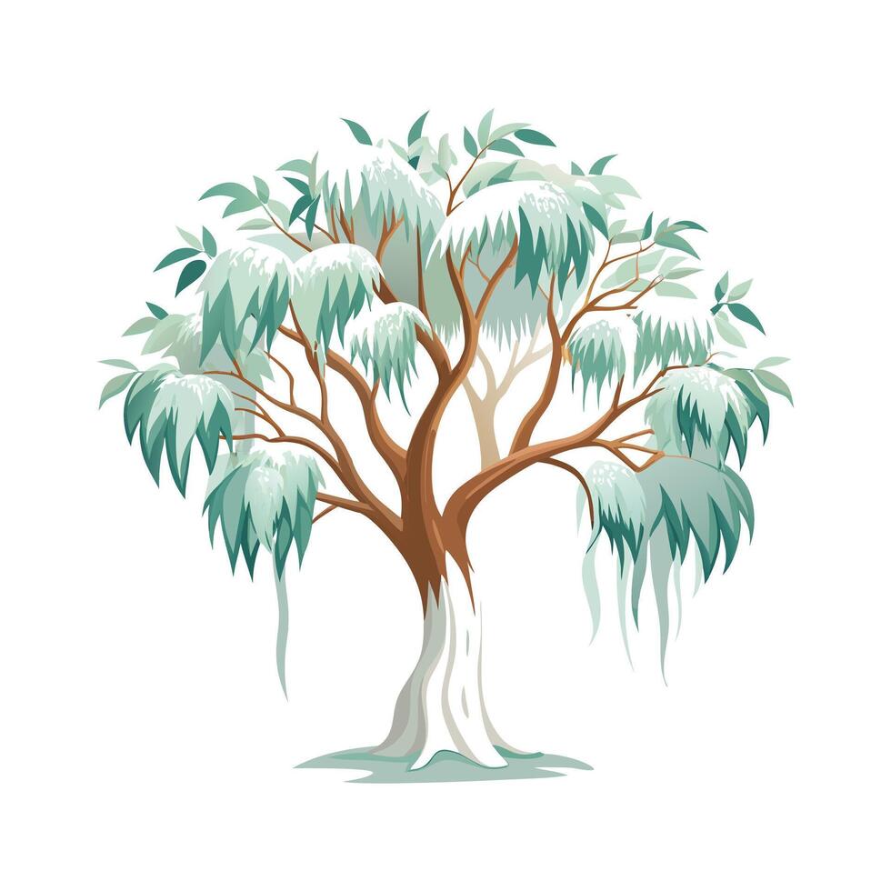 Beautiful Single Big Tree Illustration vector