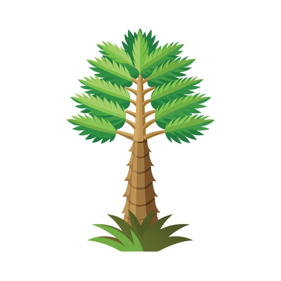 Beautiful Single Big Tree Illustration vector