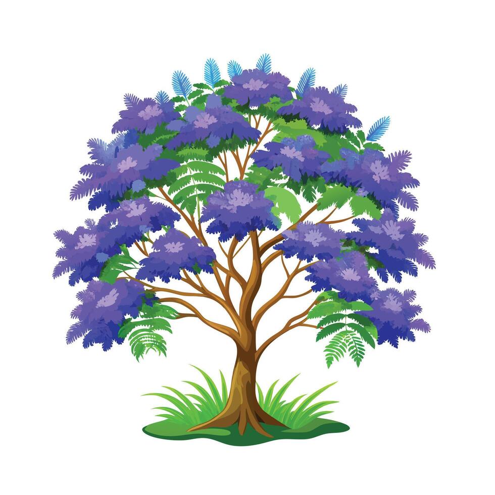 Beautiful Single Big Tree Illustration vector