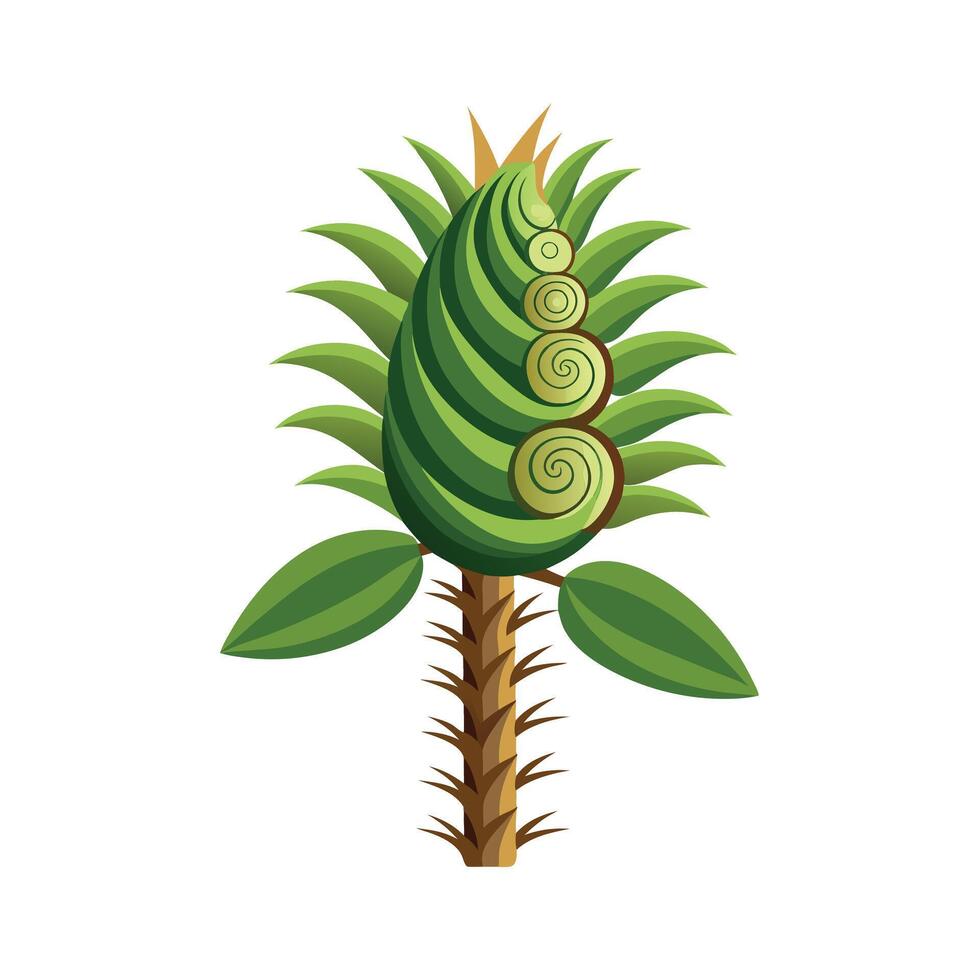 Beautiful Single Big Tree Illustration vector